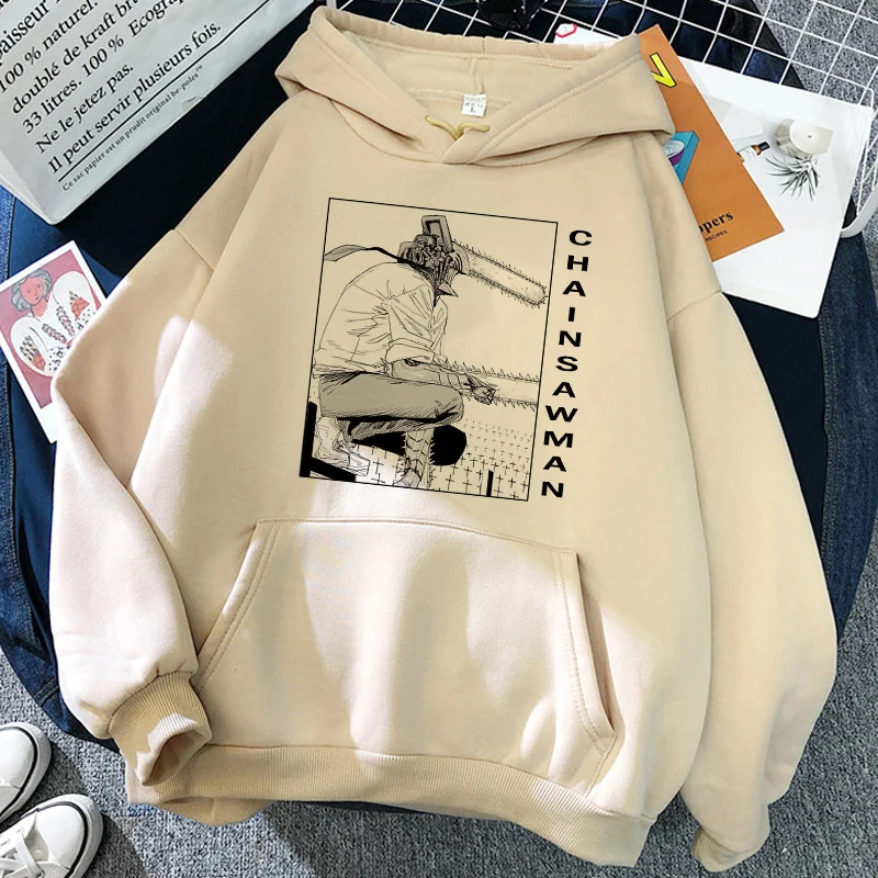 

90s Chainsaw Man Pochita Hoodies Japanese Anime Sweatshirts Manga Cartoon Graphic Streetwear Long Sleeve Gothic Pullovers