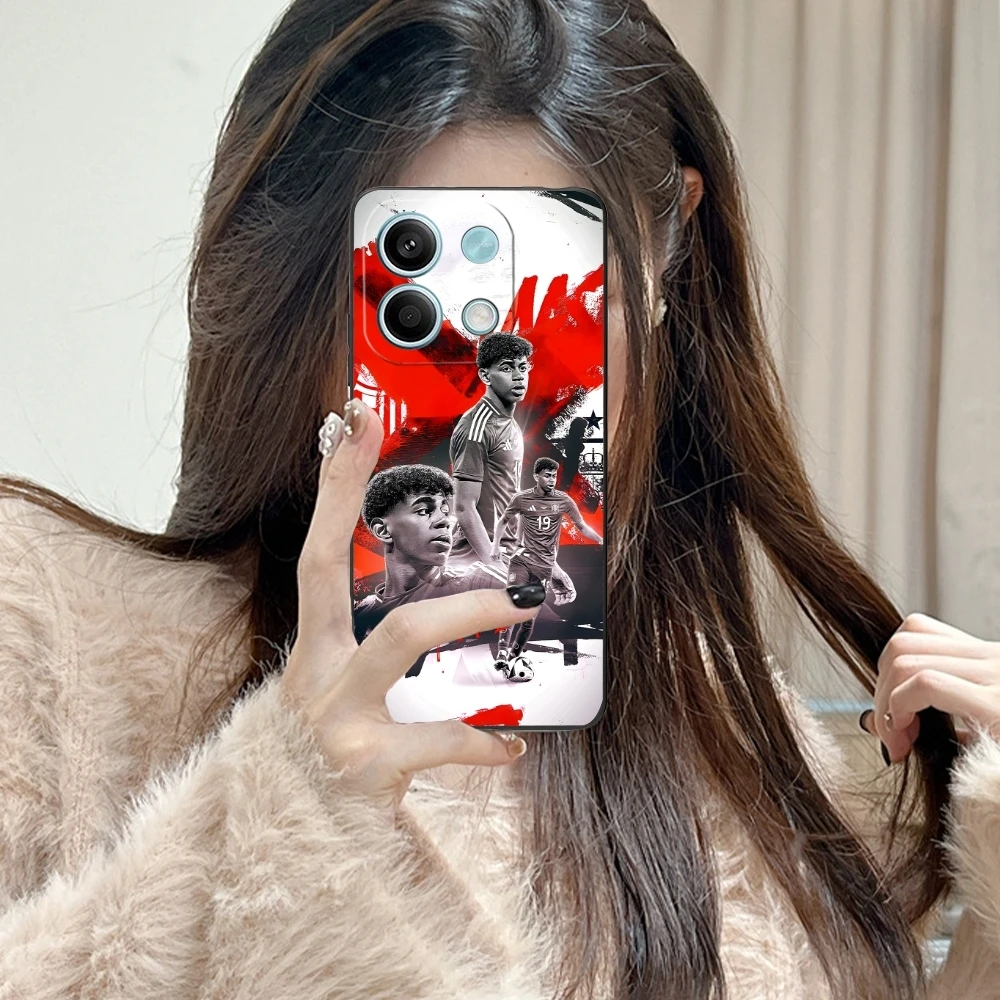 Lamine Yamal Black Soft Mobile Phone Case Cover Shell
