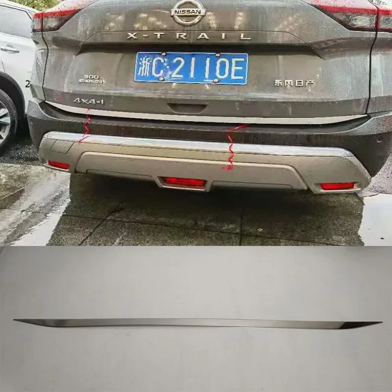 

Хромированный задний багажник для Nissan X-Trail Rogue T33 2021 2022 2023, накладка на заднюю дверь багажника, наклейка на заднюю дверь