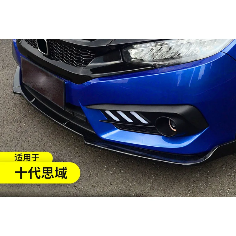 

For The 2016-2021 Tenth Generation Civic Modified Integrated Front Shovel Lip Anti Scratch And Anti Scratch Small Bumper