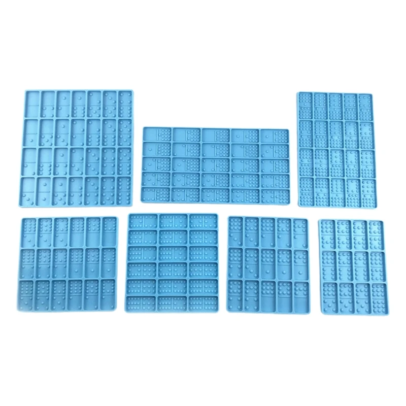 

Y1UB 7 Pcs Dominoes Epoxy Resin Mold Game Silicone Mould DIY Crafts Ornaments Jewelry Casting Tools