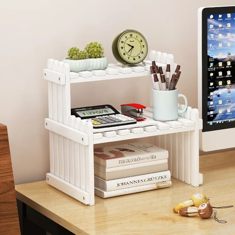 Bamboo Plant Shelves Desktop Flower Rack Window Balcony Multi-layer Plant Stands Indoor Office Stepped Potted Pot Book Shelf
