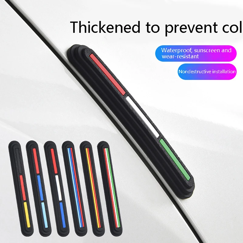 

4Pcs Car Door Anti-collision Strip Door Opening Anti-collision Sticker Anti Scratch Rear View Mirror Protective Strip Anti-scrat