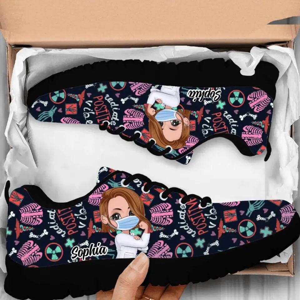 INSTANTARTS Women's Radiographer Sneakers Wear Resistant Casual Shoes