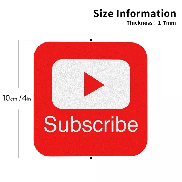 You Tube Feliratkozás A Lejátszás Gomb Videók Konyhai Placemats Vízálló Szigetelőszigetelő Csésze Kávé Szőnyegek Asztali Párnák - Image 6