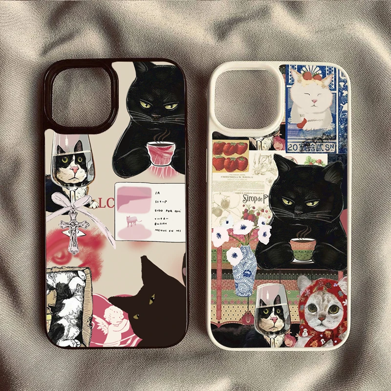 Cute & Playful Cat Pattern Phone Case Cover