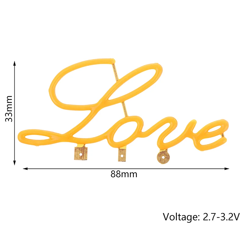 DIY LED 전구 액세서리, 에디슨 유연한 문자 LOVE 필라멘트 촛불 다이오드, 프로포즈 파티, 결혼식 분위기 장식 조명, 3V