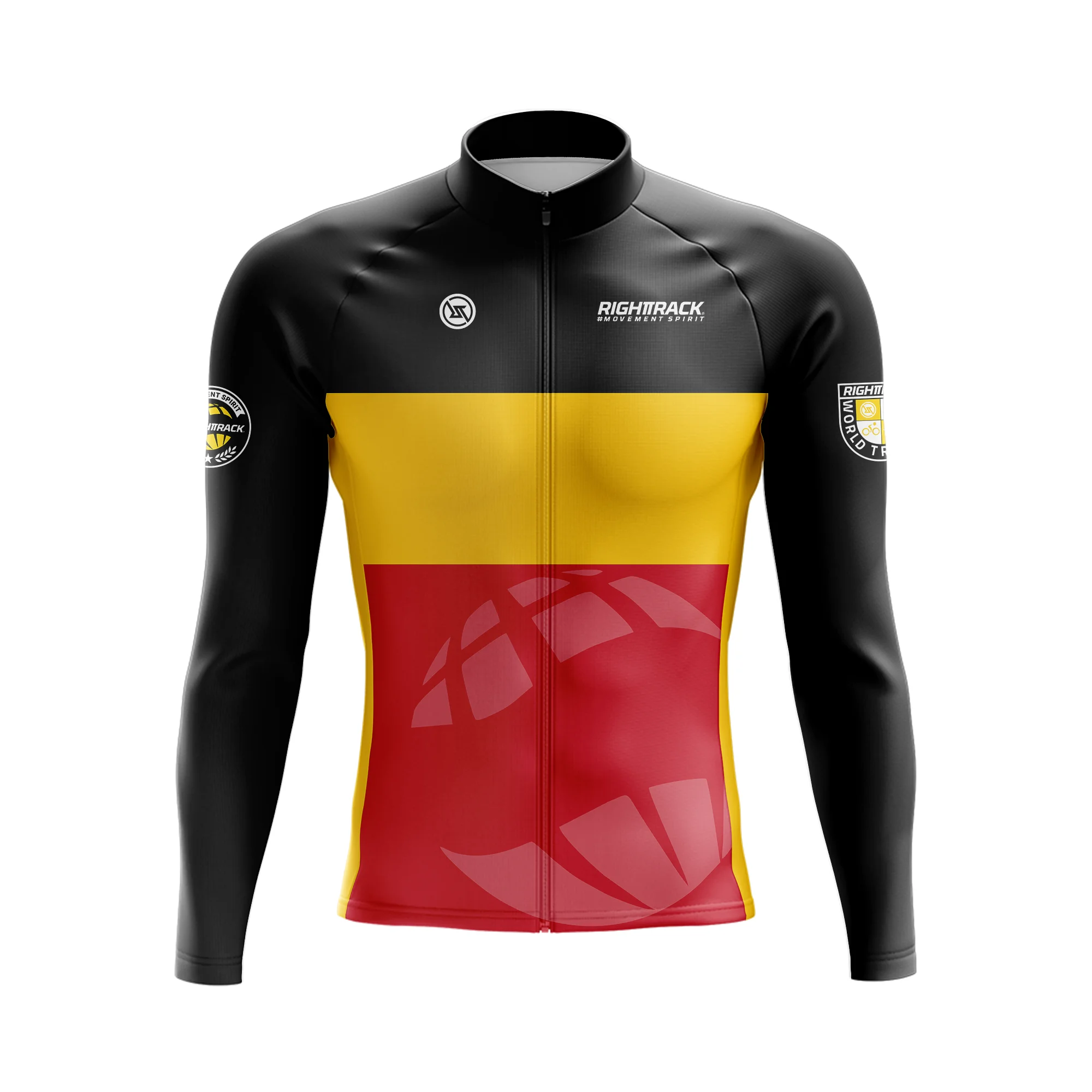 thumbnail image 1 of Jersey de ciclismo de manga larga de otoño 2024, unisex, de malla fina y colorida, con protección solar, ropa para bicicleta de carretera RIGHTTRACK, 1 of 5