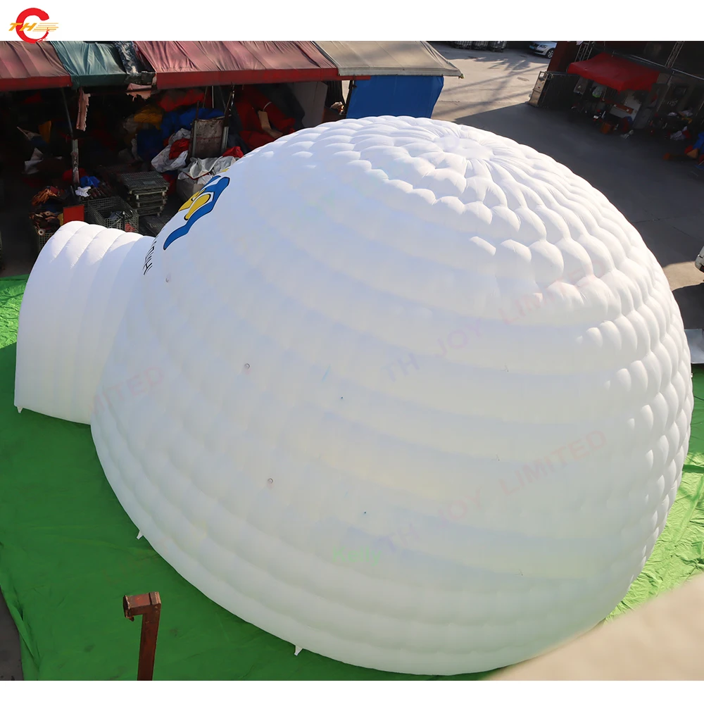 Outdoor 10m Dia Giant Inflatable Igloo Tent Dome Commercial White Inflatable Canopy 4