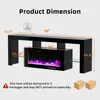 Modern 70" TV Fireplace Stand with 12-Color LED Lights & 12-Color Flame, High Gloss Floating Fireplace Entertainment Center 6