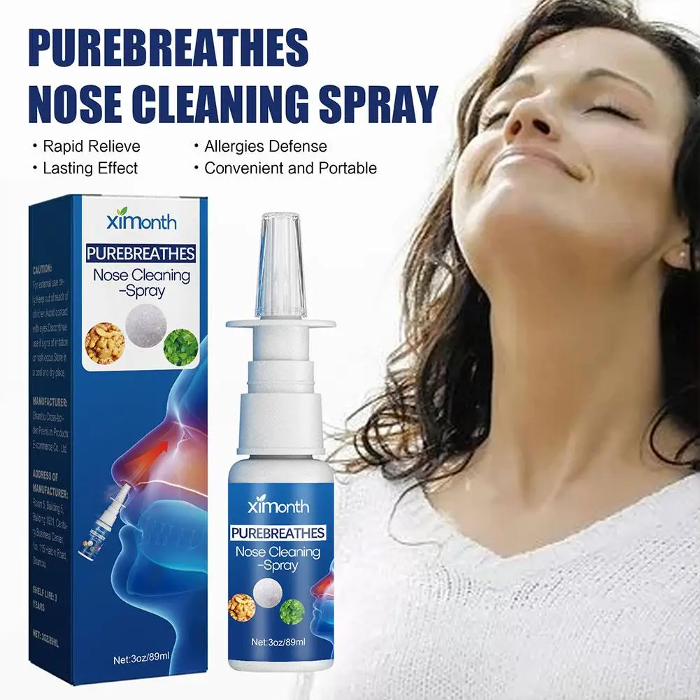 

89ml Herbal Nasal Relief Spray Lung Cleansing Spray Care Liquid For Nose Congestion Sinusitis Relief Runny Nose Care Spray V2A8