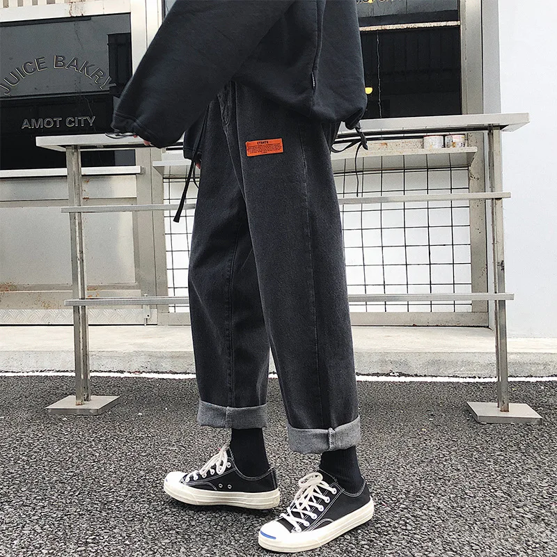 Korean Fashion Streetwear Men 2022 Cargo Man Pants Wide Straight Leg Baggy Jeans Men Free Shipping Products Men's Clothing