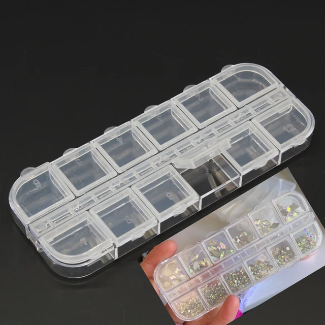 Boite Compartiment Rangement Boîte à Bijoux 28 Compartiments - Transparente - Plastique Dur - 35x22x4.8cm Boite De Rangement Perles