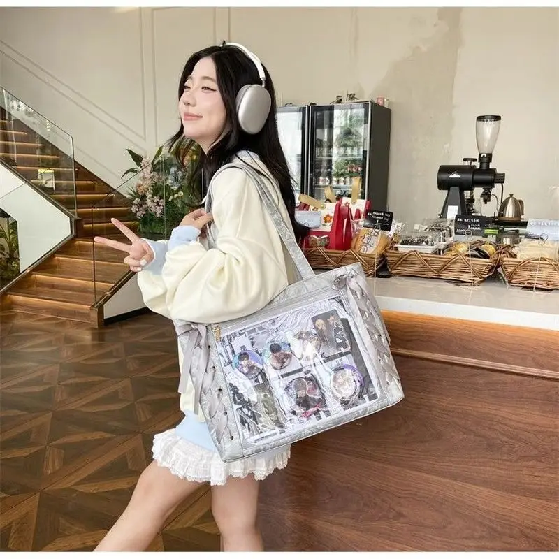 Nuovo versatile nastro di moda Itabag grande capacità verde grande cibo anime borsa di miglio borsa tote a spalla quotidiana - immagine 6