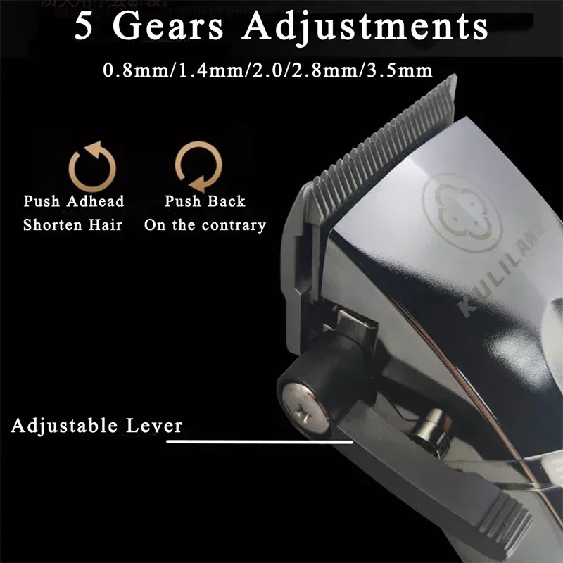 Professional Men's Hair Clipper Trimmer Wireless Barber trimmer for men Oil Head Hair Salon Madeshow Kulilang R55 R66 R77F hair clipper hair trimmer