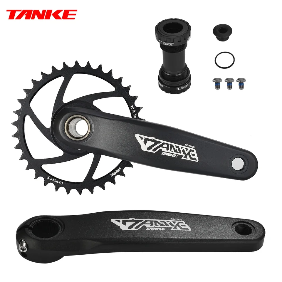 Mountain Bike Prowheel Atia Crank LESCO Fixed Crankset 46T SevenGear
