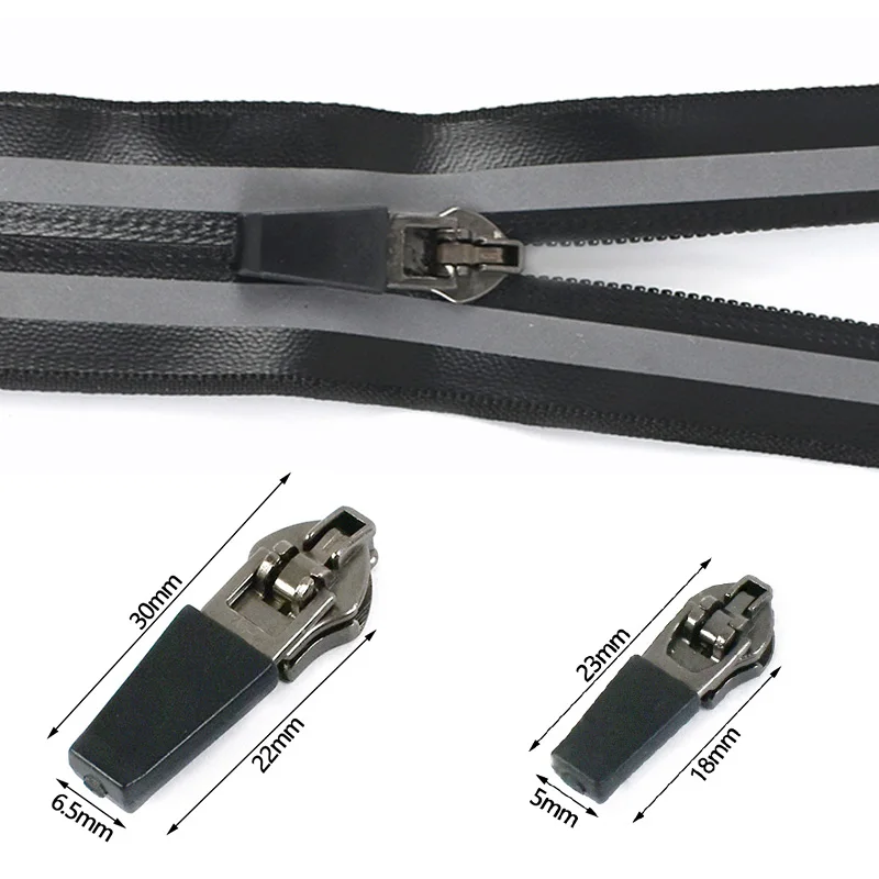 Description Picture 2 of item10Pcs Reverse Zipper Puller 3# 5# Plastic Waterproof Invisible Nylon Zipper Head Anti-Loading Zipper Sliders DIY Sewing Supplies