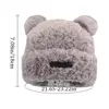 Cute Ear Women Earmuffs Cap Cartoon Bear Ear Protection Hat Solid Color Plush Beanies Girl Winter Warm Fluffy Fur Headgear 모자 6