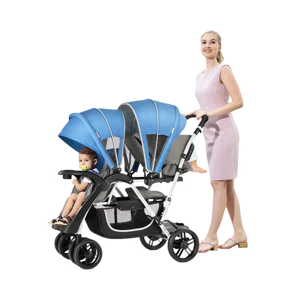 New Adjustable Two Seater Stroller Luxury Stroller for Sale 3 in 1 Kids Stroller new dearest 818 waterproof design natural foldable stroller children s stroller walking car