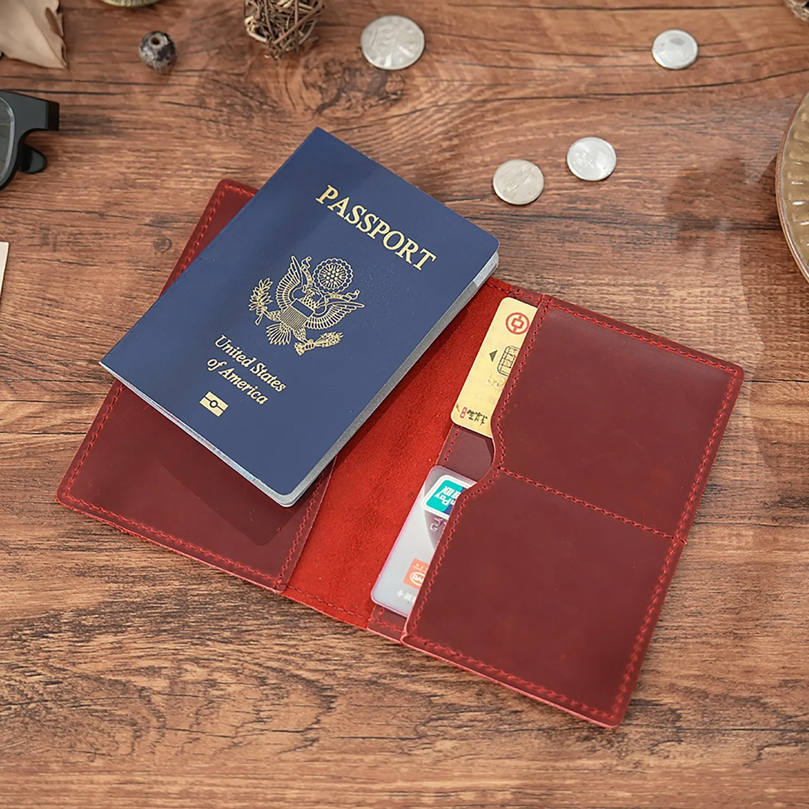 Porta passaporto in pelle per viaggio - immagine 6