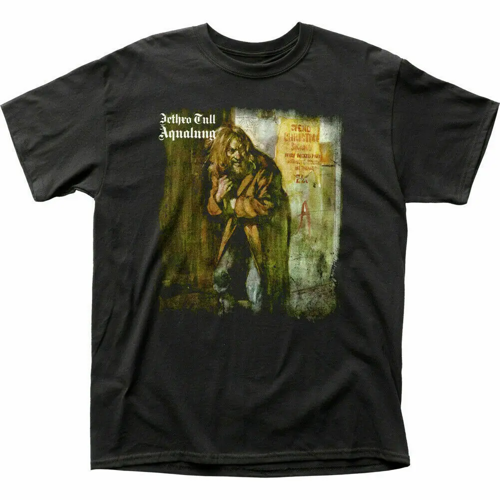 Jethro Tull Aqualung T Shirt Mens Con Licenza Rock N Roll Music Band New Black Maniche Lunghe O Corte