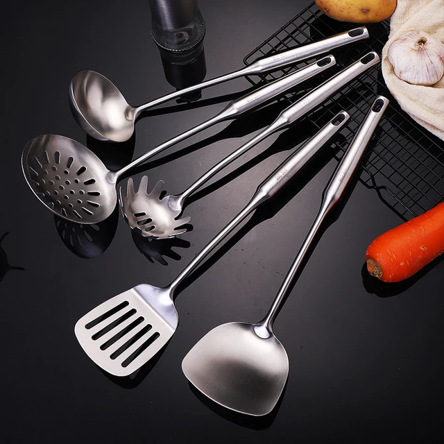 Stainless Steel Kitchenware Pot Shovel Set  Stainless Steel Cooking Tool  Sets - Cooking Tool Sets - Aliexpress