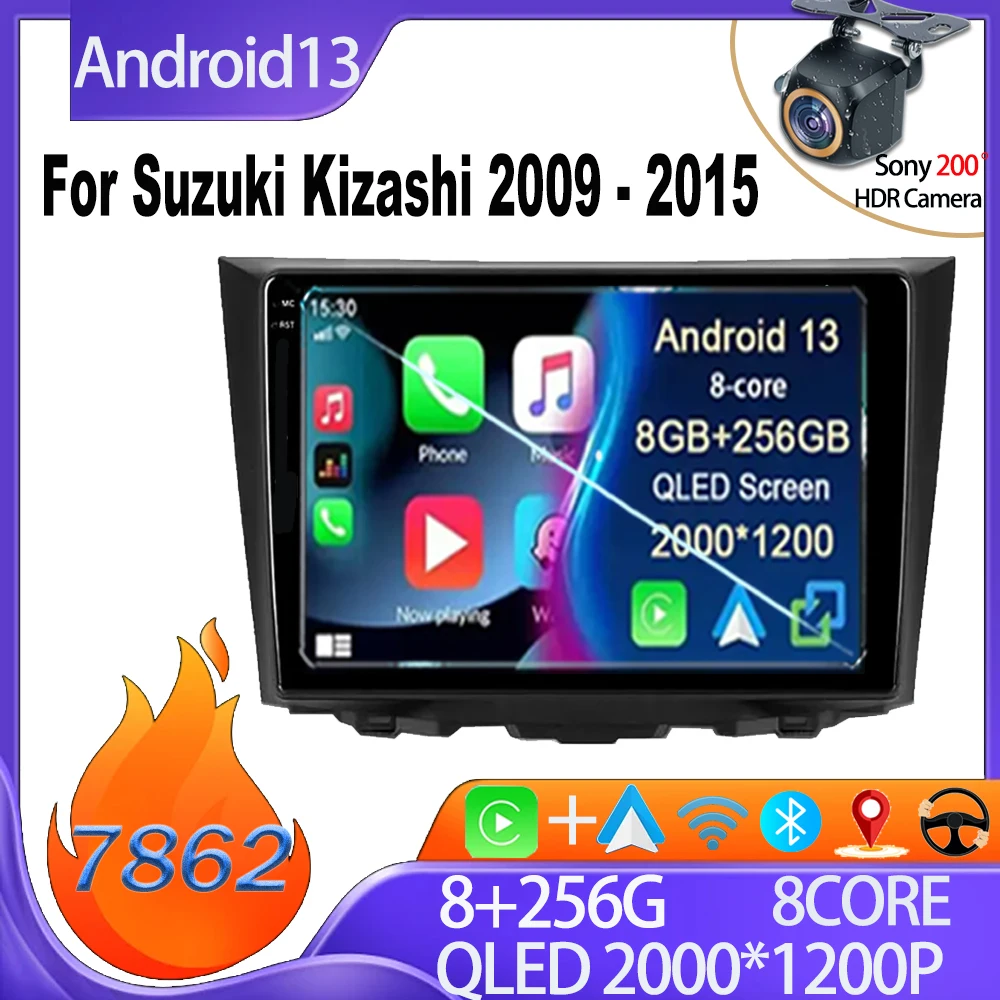 

Автомагнитола для Suzuki Kizashi 2009-2015, GPS-навигация, Bluetooth, мультимедийный плеер для Carplay, сенсорный экран, Wi-Fi, 5G No 2 din, DVD
