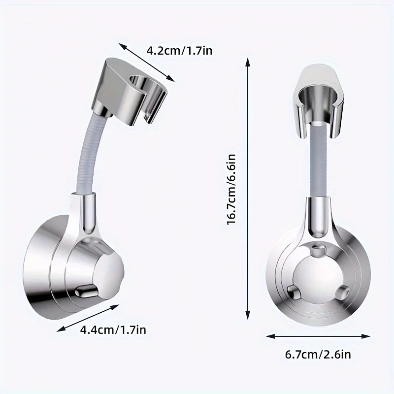 Shower Bracket Bathroom Punch-free Rain Spray Head Fixer Universal Adjustable Wall Hanging 1pc