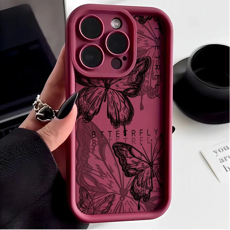 Elegant Abstract Line Butterfly Case – Stylish Protective Cover