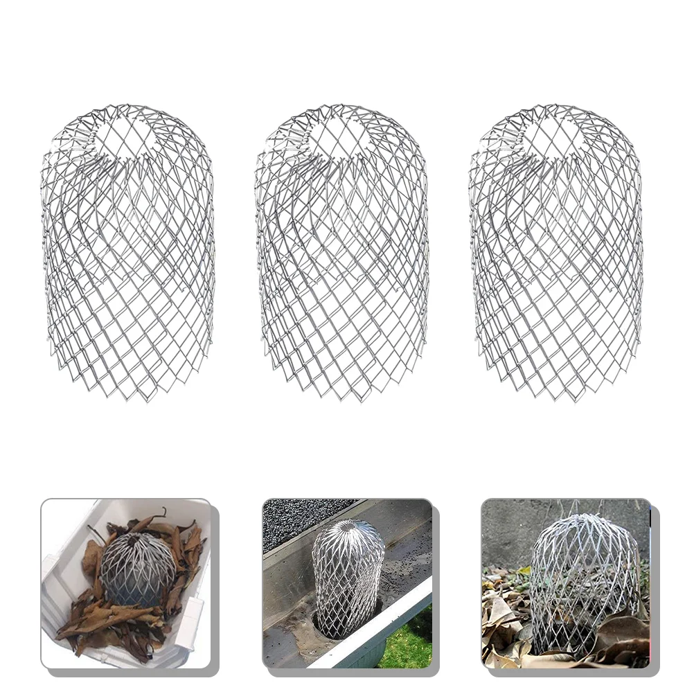 

3 Pcs Mermaid Leaf Filter Mesh Strainer Gutter Brush Aluminum Flexible Cleaning Tools