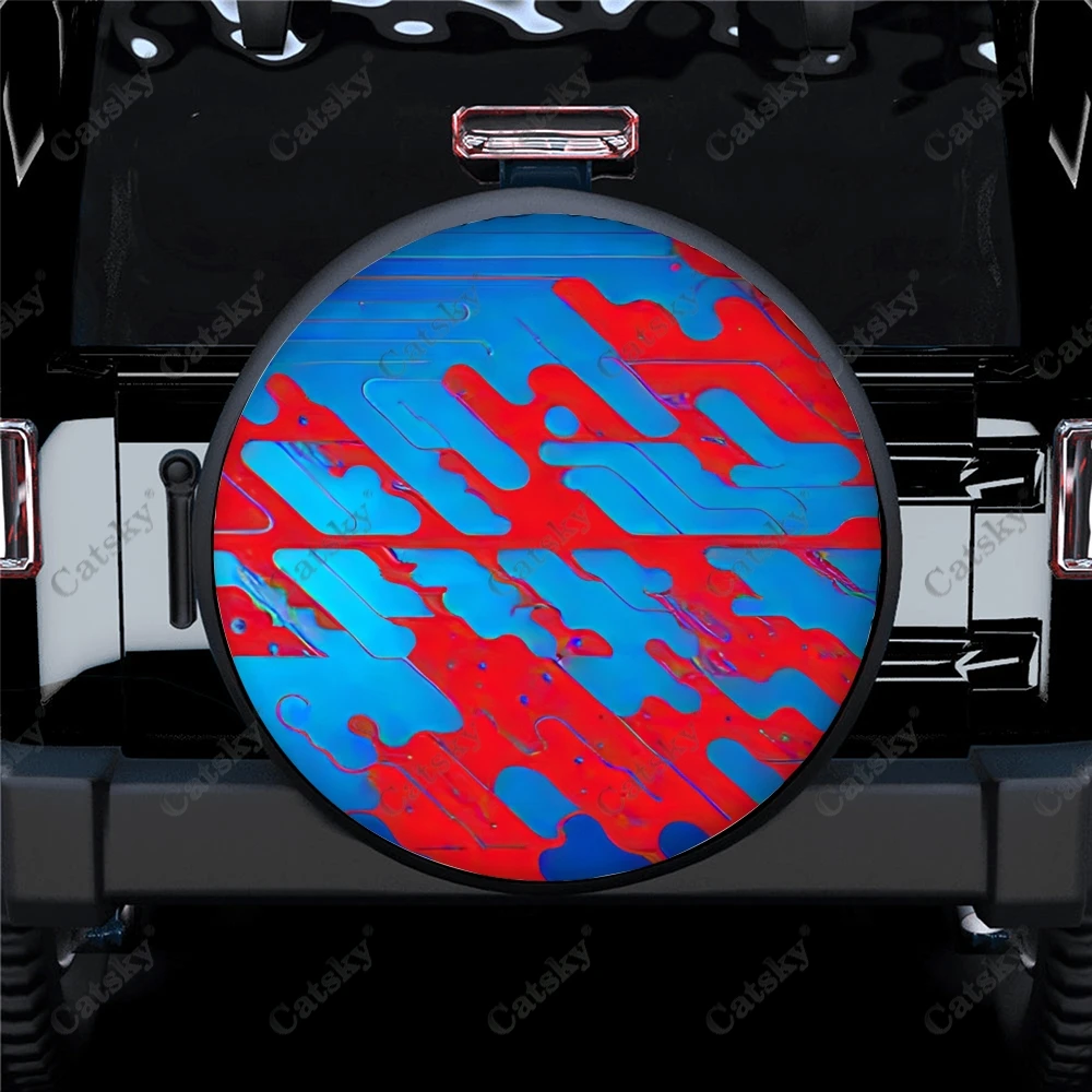 

Sport Design Pattern Polyester Universal Spare Wheel Tire Cover Custom Tire-Covers for Trailer RV SUV Truck Camper