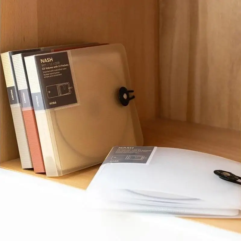 Sd3c6fac8718e464cbd86c6e4e6c79c98a Portable 12 Pcs DVD CD Storage Case CD/DVD Case Wallet Storage Holder Booklet CD Sleeve Plastic Bag Album Box Cases With Buckle Mallzona