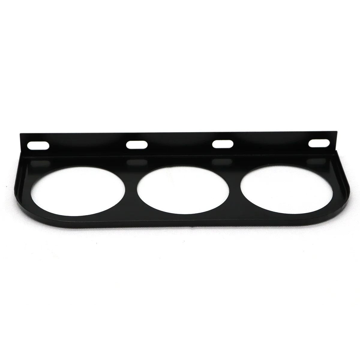 

52mm Triple Gauge Meter Cup Holder Bracket Iron Dash Mount (Black)