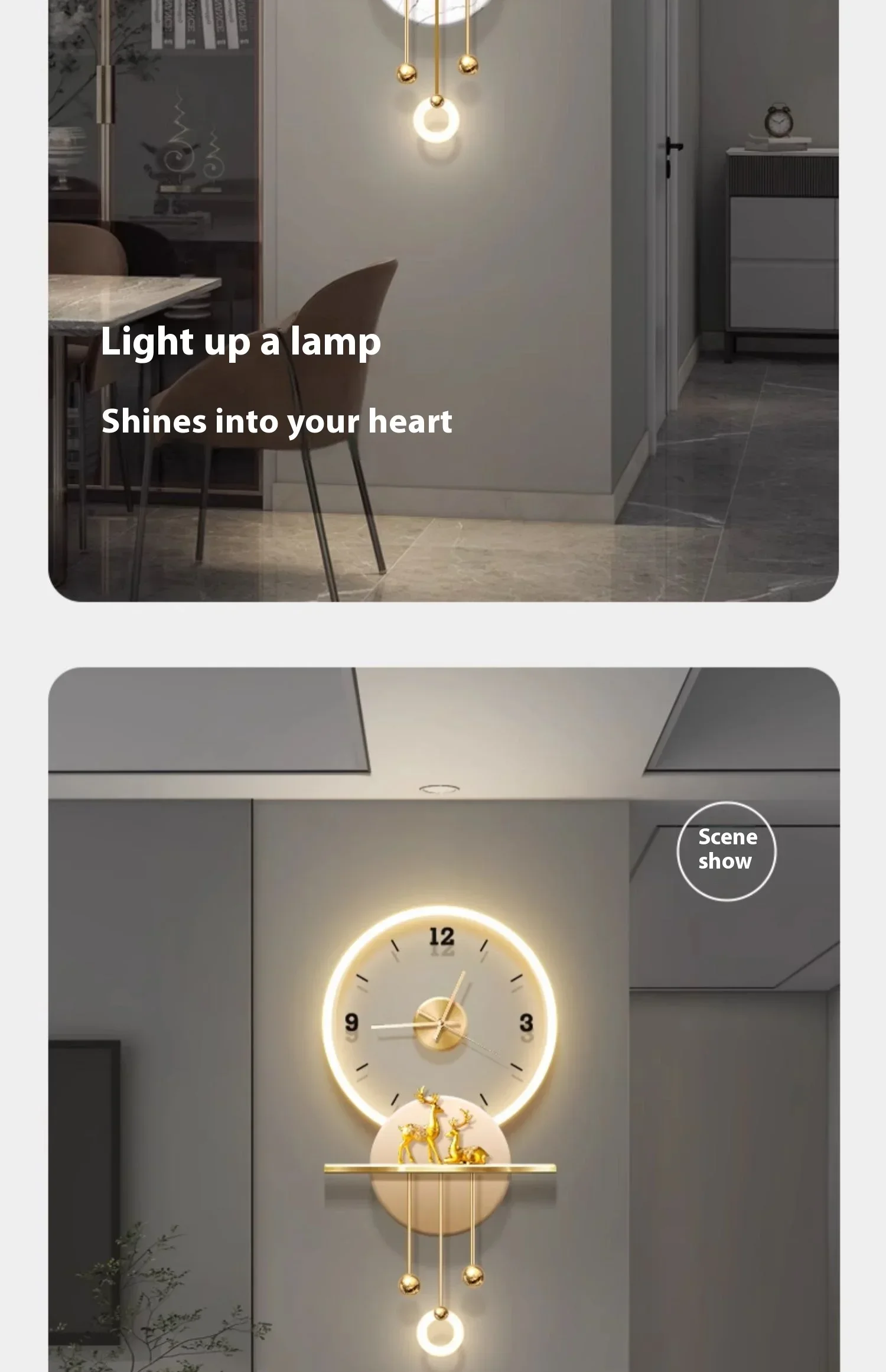 Led Luxury Clock Wall Art Mural Modern Creative Fashion Large Mechanism Interior Cute Wall Watch Minimalist Wanduhr Home Decor