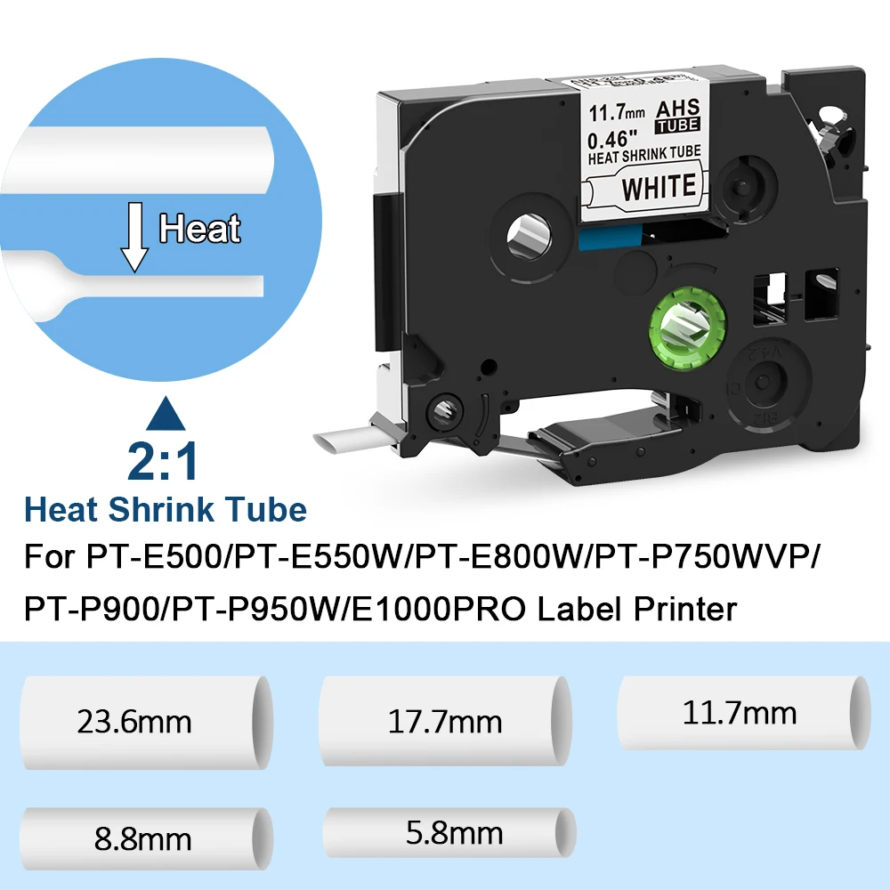 Nastro Termoretraibile Hse231 Hse221 Hse211 Hse631 Hse621 Hse611 Hse241 Hse251 Etichetta Compatibile Per Brother Pt-P750W Pt-E800 P900
