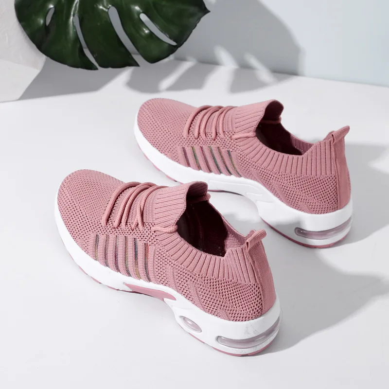 TSTCTB 2020 New Fashion Sneakers for Woman Stretch Fabric Breathable Lace-up Comfortable Soft Bottom Tenis De Mujer Women Shoes