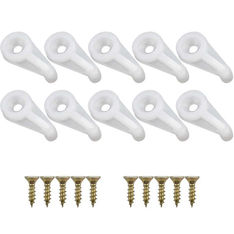 10Pcs Glass Retainer Clips Kit With Screws Different Styles Transparent Plastic Mirror Clip For Fixing Glass Bathroom Windows
