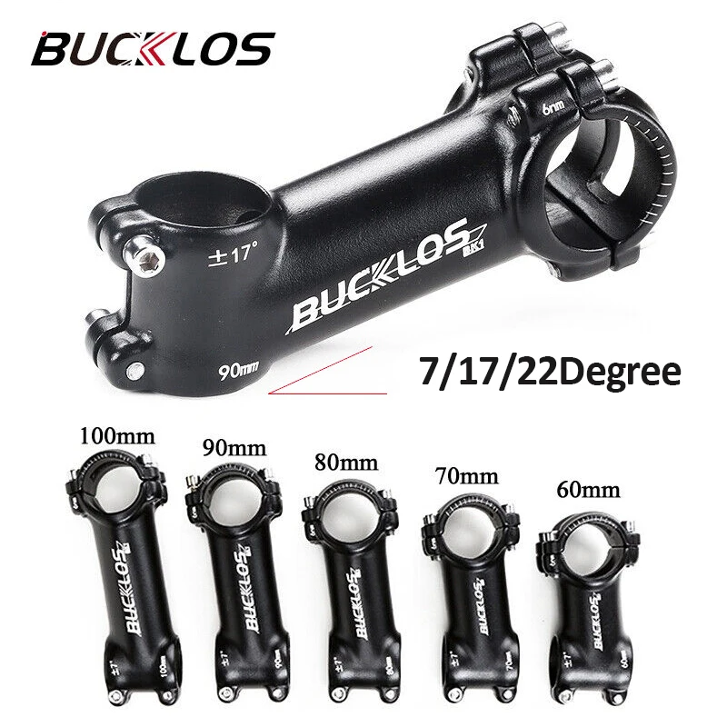 Bucklos 17 Degree Stem Bicycle Stem Mtb Power For 31.8mm Ultralight Mountain Bike Handlebar Stem