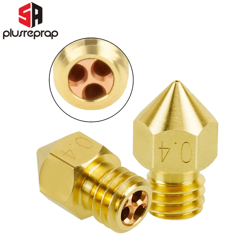 New Clone CHTMK8 Ender-3 CR10 Nozzle Brass Copper High Flow Extruder Print Head Nozzle For 1.75mm Filament 3D Printer Parts 1 2 3pcs mk8 nozzle cht high flow 0 2 0 3 0 4 0 6 0 8 1 0 1 2 mm nozzle brass for cr10 cr10s kp5l ender 3 3d printer parts