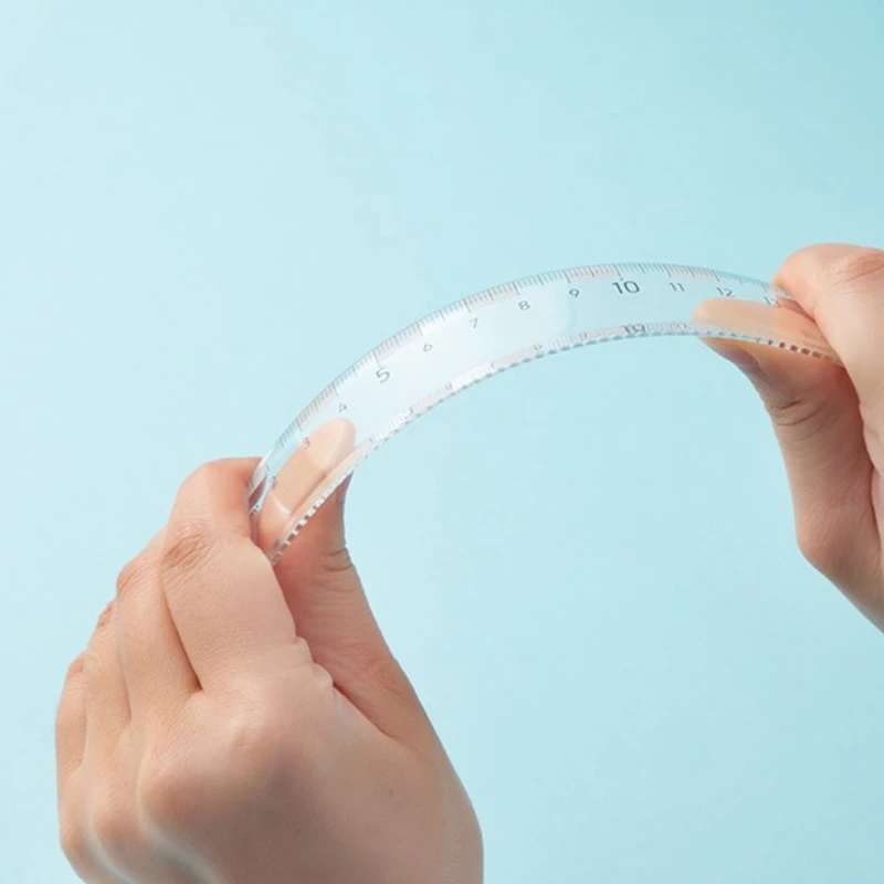 간단한 학생 시험 학습용 15cm 삼각자, 직선자, 각도기, 문구 세트, 기하학 측정 도구 키트