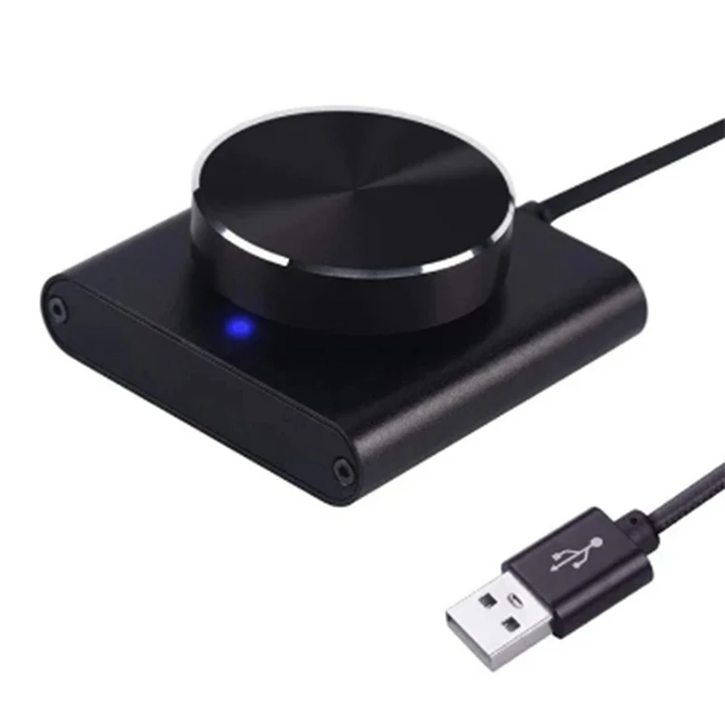 USB 볼륨 컨트롤 무손실 PC 컴퓨터 스피커, 손잡이 조절기, 원 키 음소거, 내구성 있는 디지털 컨트롤