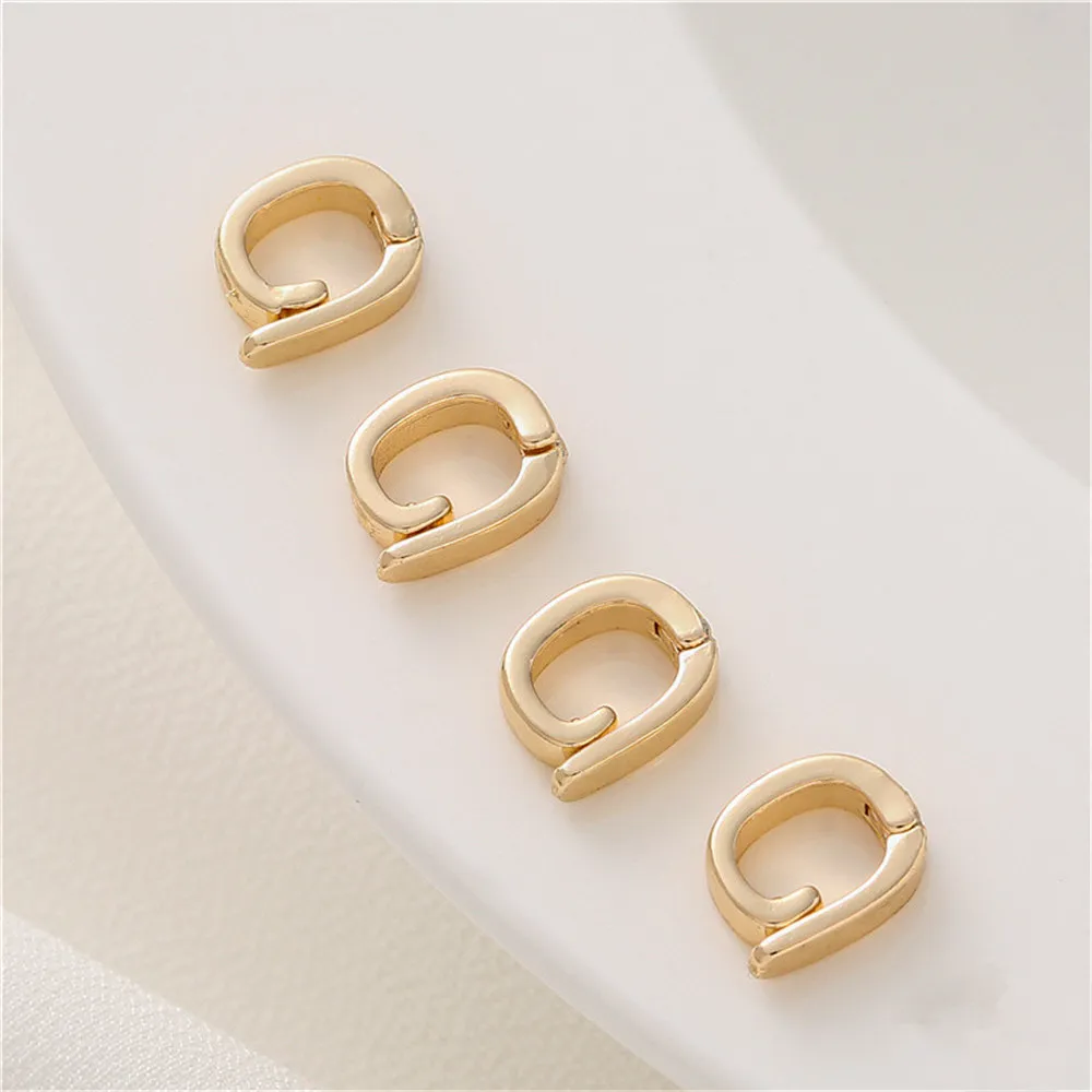 

14K package gold melon buckle head D word snap diy universal bracelet necklace pendant connection buckle jewelry accessories