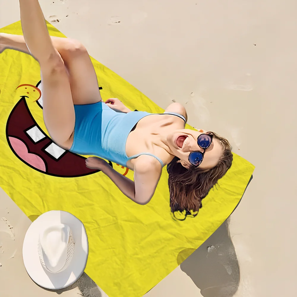 Cartoon S-SpongeBobS Towel Microfiber Beach Towel Absorbent Quick dry Soft Yoga Swimming Resort Mountain Climbing Towel 3