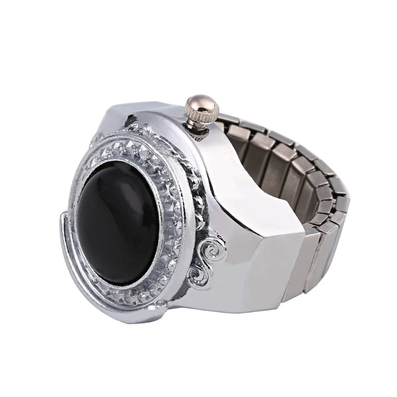 

20mm Gemstone Agate Round Finger Ring Watch Jewelry Gift Modern Style