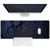 Cool Geometric Light Mouse Pad Desk Pad Extended Mouse Mat Large Big Computer Keyboard Desk Mat Desk Pad with Non-Slip Base and 3