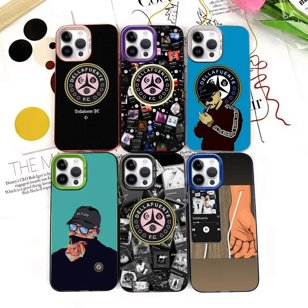 Stylish Silver Shell Phone Case Featuring Singer D-Dellafuente Design