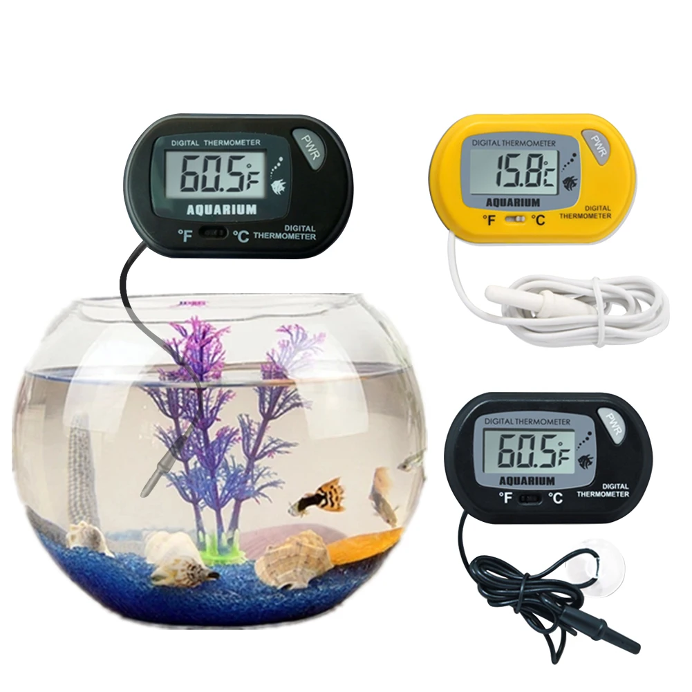 LCD Display Mini Digital Thermometer Pet Electronic Temperature Meter for  Reptile Box Fish Tank Temperature Measure Instrument - AliExpress