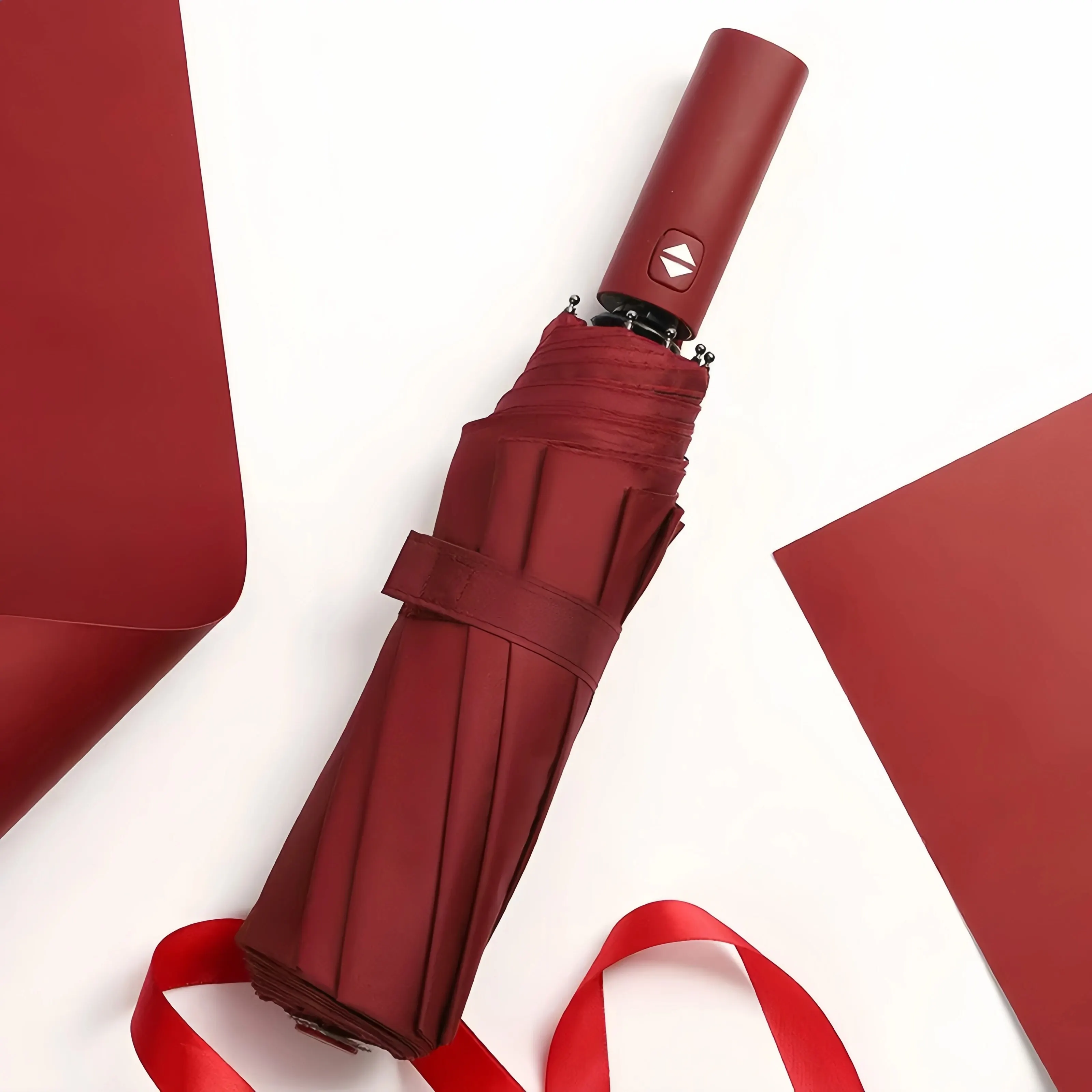 Wind Resistant Umbrella 12K Ribs Fully-automatic Folding 108cm Diameter Business Outdoor Travel UV Parasol and Rain wind resistant umbrella