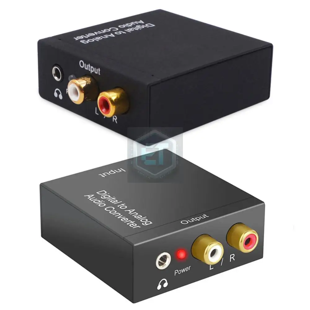 디지털-아날로그 오디오 변환기 디지털 동축 SPDIF-아날로그 RCA 3.5mm 잭 광-3.5mm 잭 어댑터