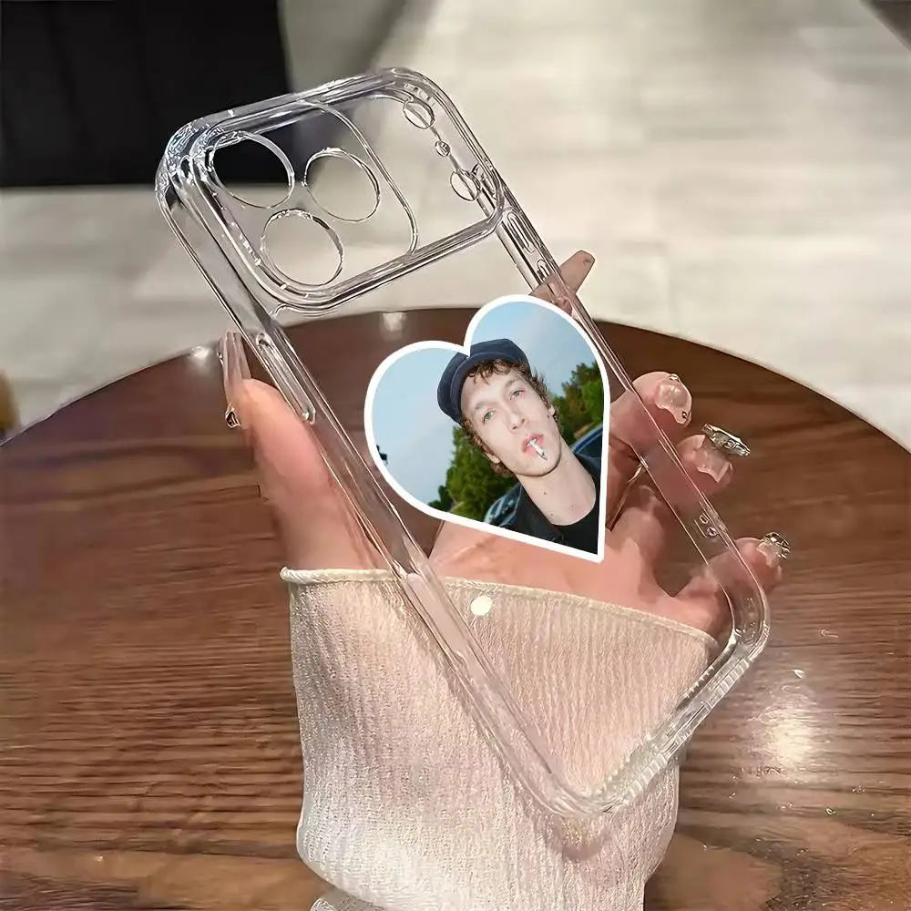 Sleek Transparent Heated Phone Case with Hot Rivalry Design